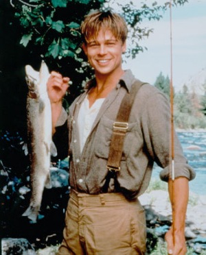 Brad Pitt and his big fish.