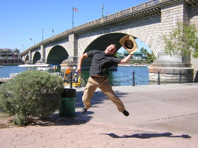 Liam loses it, Lake Havasu, AZ, 12th September 2004.