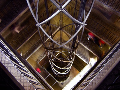 Interior of the clock tower, Prague, August 16th 2005